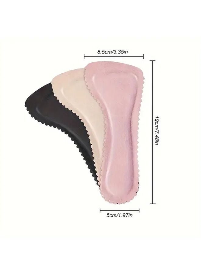 Beige Memory Foam Insoles Anti Slip Sweat Absorbing 3 4 Insole For High Heels Sandals - Image 2